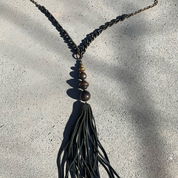 Annie Costello Brown Tassel Necklace - Picture 6 of 6